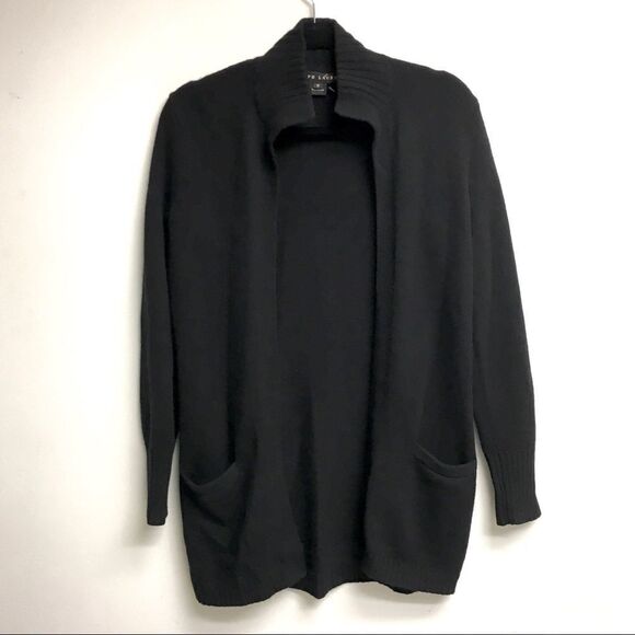 RALPH LAUREN Black LabelWool Cashmere Silk Open Cardigan Black M - Picture 3 of 7